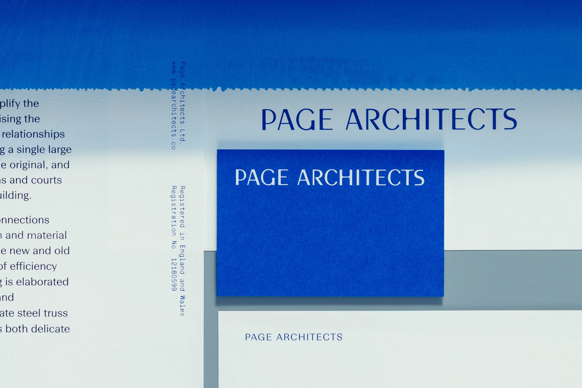 Page Architects, Identity design, Stationery