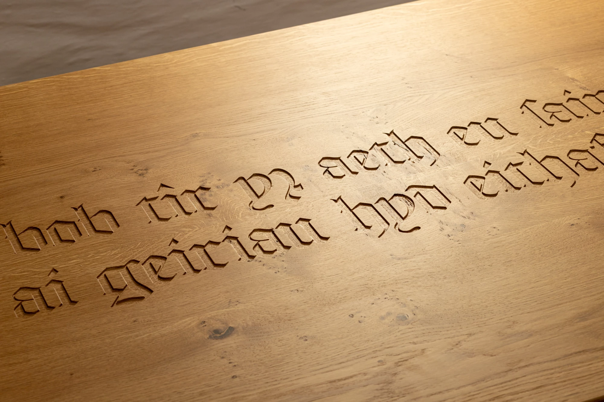 Bespoke lettering for Ty Mawr Wybrant, National Trust Cymru