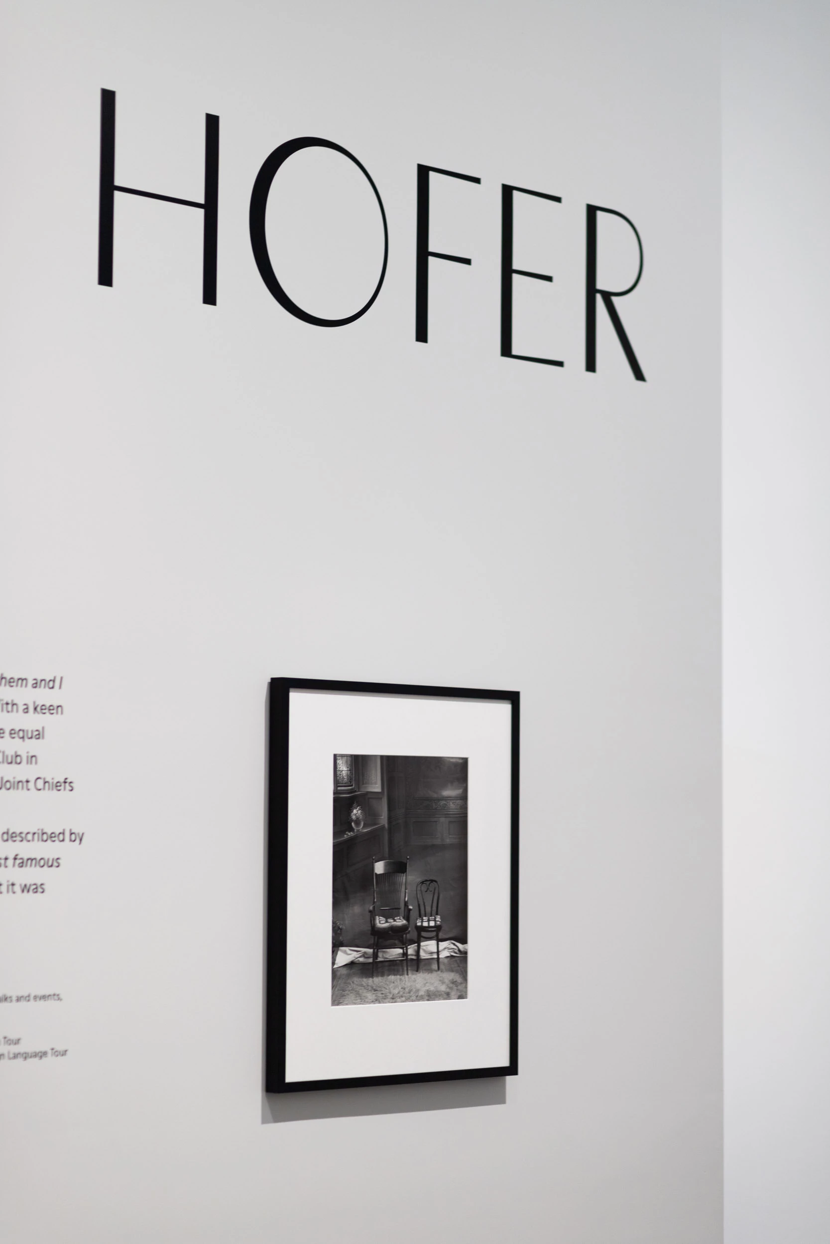 Entrance Lettering, Evelyn Hofer, The Photographers Gallery